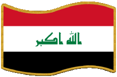 Drapeaux Asie Iraq Rectangle 