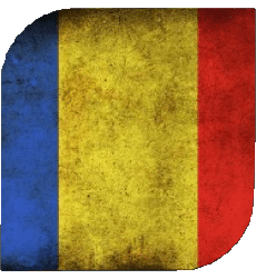 Drapeaux Afrique Tchad Carré 