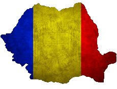 Flags Europe Romania Map 