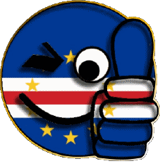 Fahnen Afrika Kap Verde Smiley - OK 