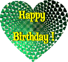 Messagi Inglese Happy Birthday Heart 009 