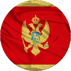 Fahnen Europa Montenegro Runde 