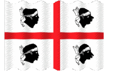 Drapeaux Europe Italie Sardaigne Ondulation 