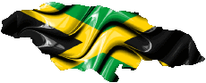 Banderas América Jamaica Mapa 