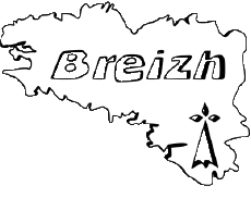 Banderas Francia Regiones Bretaña Mapa 