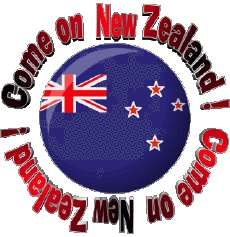 Messages Anglais Come on New Zealand Map - Flag 