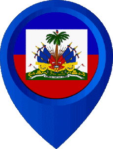 Drapeaux Amériques Haïti Epingle de Localisation 