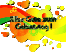 Messages Allemand Alles Gute zum Geburtstag Zusammenfassung - geometrisch Fond Transparent 009 