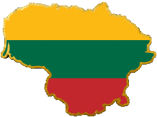 Flags Europe Lithuania Map 