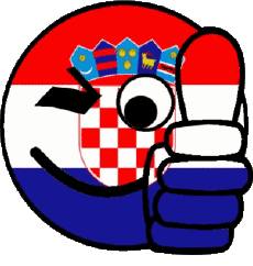Fahnen Europa Kroatien Smiley - OK 