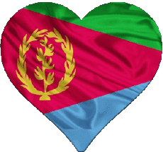 Flags Africa Eritrea Heart 