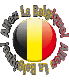 Nachrichten Französisch Allez La Belgique Carte - Drapeau 