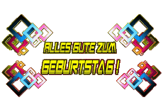 Messagi Tedesco Alles Gute zum Geburtstag Zusammenfassung - geometrisch Sfondo trasparente 003 
