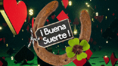 Messages Spanish Buena Suerte Animated Background 003 