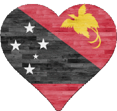 Flags Oceania Papua New Guinea Heart 