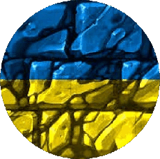 Fahnen Europa Ukraine Runde 