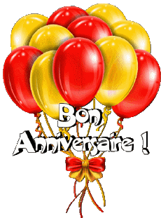 Mensajes Francés Bon Anniversaire Ballons - Confetis 007 