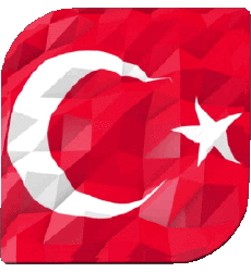 Flags Asia Turkey Square 