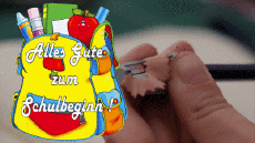 Nachrichten Deutsche Alles Gute zum Schulbeginn Animierter Hintergrund 002 