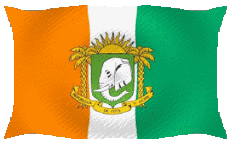 Drapeaux Afrique Côte d Ivoire Ondulation 