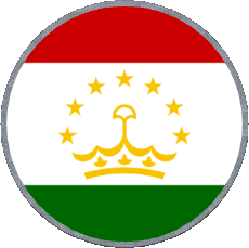 Drapeaux Asie Tadjikistan Rond 