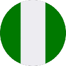 Fahnen Afrika Nigeria Rond 