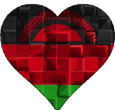 Drapeaux Afrique Malawi Coeur 