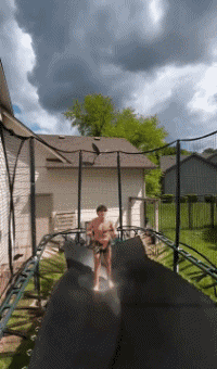 Humor -  Fun Sport Trampolin Draußen Fun Win 