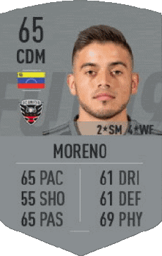 Multimedia Vídeo Juegos F I F A - Jugadores  cartas Venezuela Júnior Moreno 