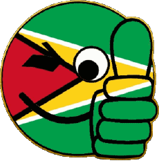 Flags America Guyana Smiley - OK 