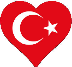 Flags Asia Turkey Heart 