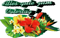 Messages German Alles Gute zum Geburtstag Blumen Transparent Background 001 