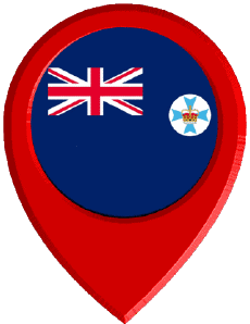 Fahnen Ozeanien Australien Queensland Standort-Pin 