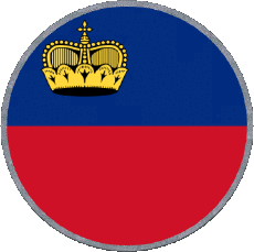 Bandiere Europa Liechtenstein Tondo 