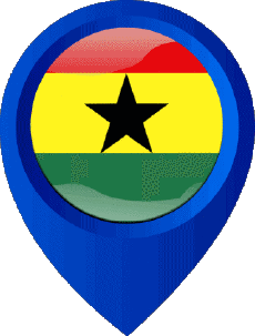 Banderas África Ghana Marcador de ubicación 