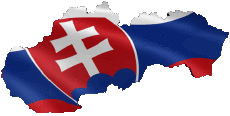 Flags Europe Slovakia Map 