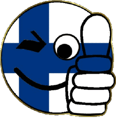 Fahnen Europa Finnland Smiley - OK 