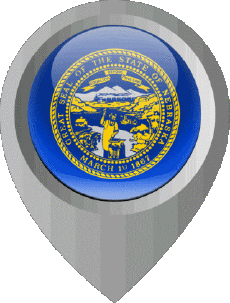 Flags America U.S.A - States Nebraska Location Pin 