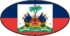 Banderas América Haití Oval 