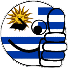 Fahnen Amerika Uruguay Smiley - OK 