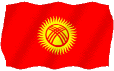 Bandiere Asia Kyrgyzstan Sventola 