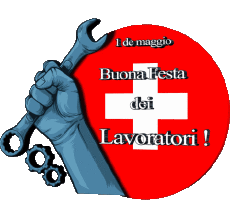 Mensajes Italiano 1° de Maggio Buona Festa dei Lavoratori -Svizzero 