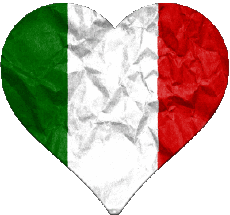 Drapeaux Europe Italie Coeur 