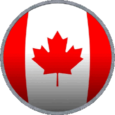 Bandiere America Canada Tondo 