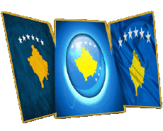 Drapeaux Europe Kosovo Forme 