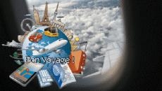 Mensajes Francés Bon Voyage Fondo animado 002 