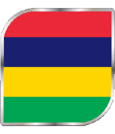Flags Africa Mauritius Square 