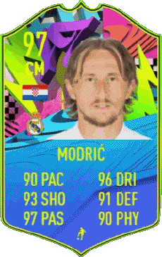Multimedia Vídeo Juegos F I F A - Jugadores  cartas Croacia Luka Modric 