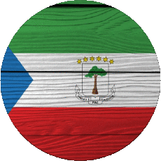Flags Africa Equatorial Guinea Round 