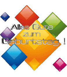 Messages Allemand Alles Gute zum Geburtstag Zusammenfassung - geometrisch Fond Transparent 014 